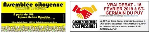 Gilets Jaunes & CGT : Assemblée Citoyenne & Vrai Débat à (…)